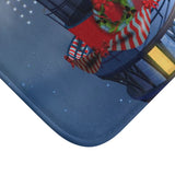 Christmas Lighthouse Bath Mat
