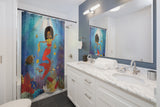 Afro Mermaid Shower Curtain