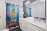 Blond Mermaid Shower Curtain