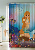 Blond Mermaid Shower Curtain