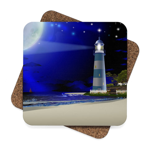Lighthouse at Night Coaster