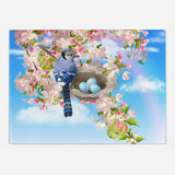 blue bird cutting board