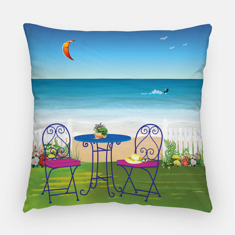 Beach Bistro Decorative Throw Pillow