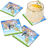 Blue Jay Coaster Set