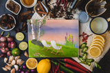 By The Lake Glass Cutting Board