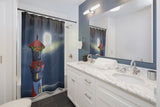 Christmas Lighthouse Shower Curtains