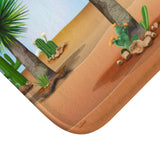 Cacti and Blue Sky Bath Mat