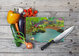 Koi Pond Glass Cutting Board