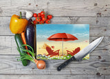 Path to the Beach Moments Glass Cutting Board