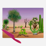 Cacti Landscape Glass Cutting Board