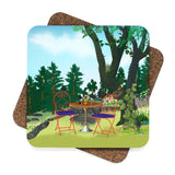 Drinking Wine in the Garden Coaster Set