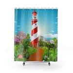 Lighthouse Cacti Garden Shower Curtain