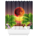 Red Moon Shower Curtain