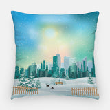Winter in the City Outdoor Pillow