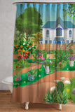 Succulent Landscape Shower Curtain