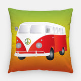 Vintage Bus Outdoor Pillow