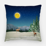 Winter Night Outdoor Pillow