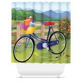 Let's Go Biking Shower Curtain