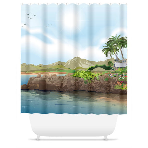 Rocking at the Beach Shower Curtain