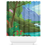 Blue Mountain Shower Curtain