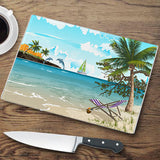 Dolphins Glass Cutting Board
