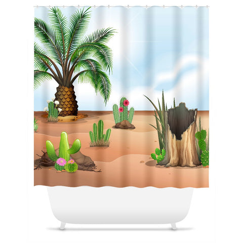 The Palm Shower Curtain