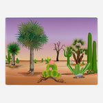 Cacti Landscape Glass Cutting Board