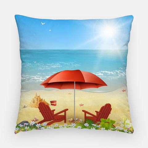 Beach Moments Outdoor Pillow